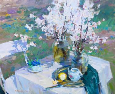 Print of Impressionism Floral Paintings by Aleksandr Kryushyn