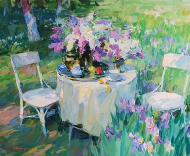 Print of Impressionism Garden Paintings by Aleksandr Kryushyn