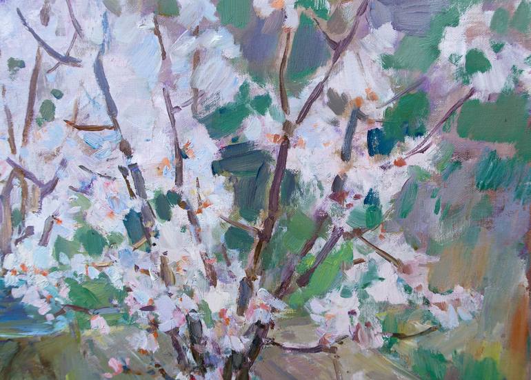 Original Impressionism Floral Painting by Aleksandr Kryushyn