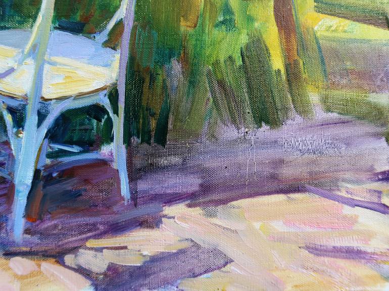 Original Impressionism Garden Painting by Aleksandr Kryushyn