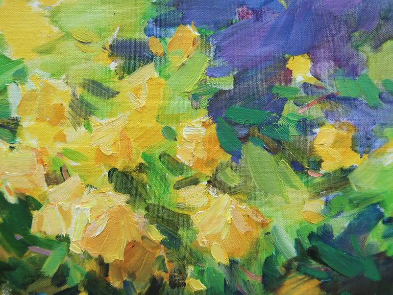 Original Impressionism Floral Painting by Aleksandr Kryushyn