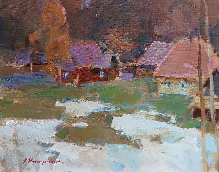 Original Impressionism Landscape Painting by Aleksandr Kryushyn