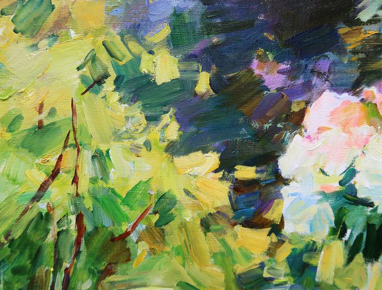 Original Impressionism Floral Painting by Aleksandr Kryushyn