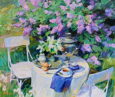 Original Impressionism Garden Paintings by Aleksandr Kryushyn