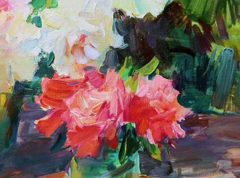 Original Impressionism Floral Painting by Aleksandr Kryushyn