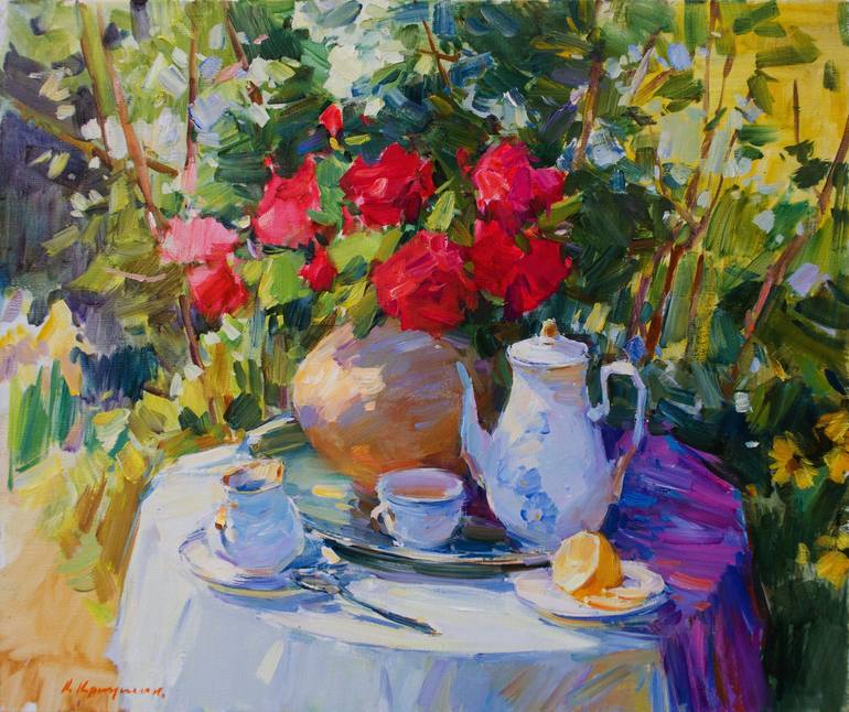 Print of Impressionism Still Life Paintings by Aleksandr Kryushyn