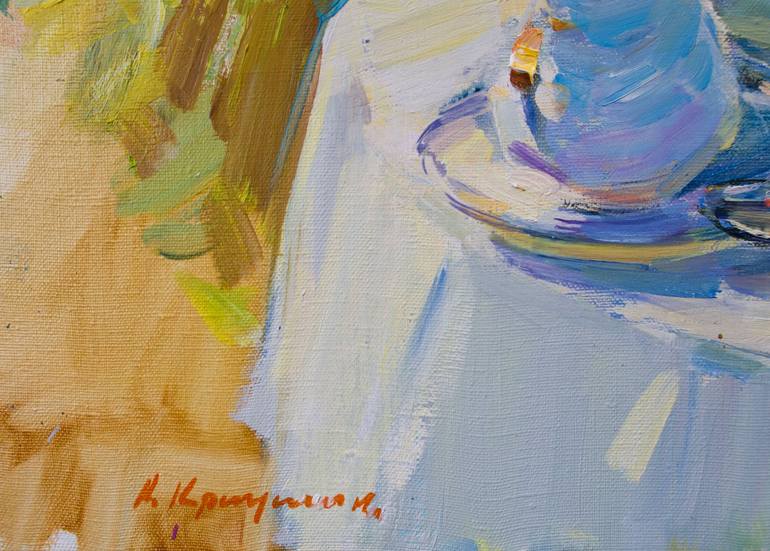 Original Impressionism Still Life Painting by Aleksandr Kryushyn