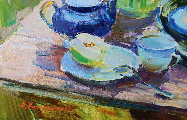 Original Impressionism Still Life Painting by Aleksandr Kryushyn