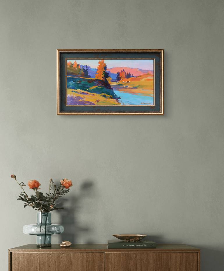 Original Impressionism Landscape Painting by Aleksandr Kryushyn