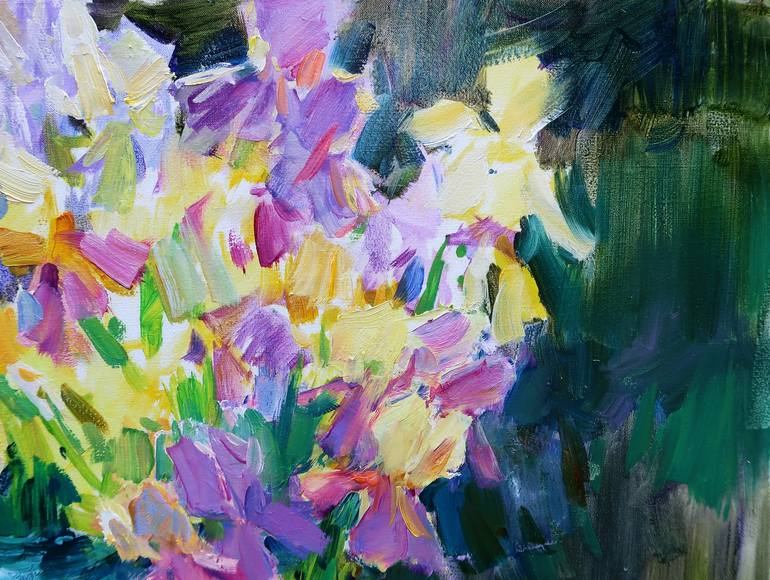 Original Impressionism Floral Painting by Aleksandr Kryushyn