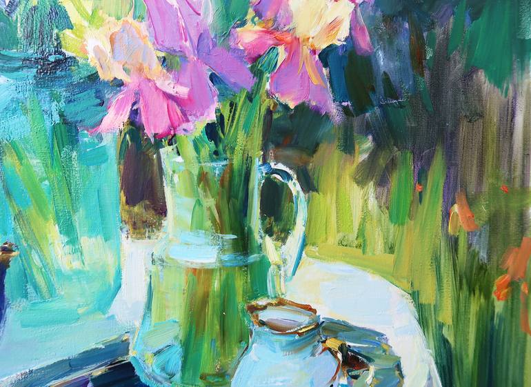 Original Impressionism Floral Painting by Aleksandr Kryushyn