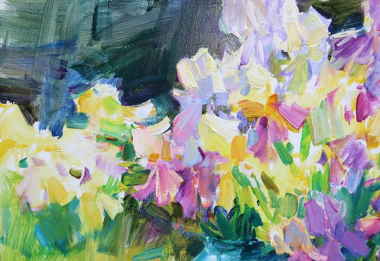 Original Impressionism Floral Painting by Aleksandr Kryushyn