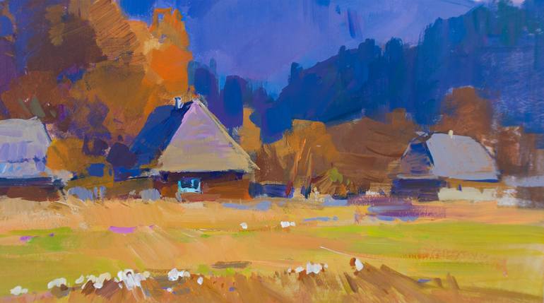 Original Impressionism Landscape Painting by Aleksandr Kryushyn