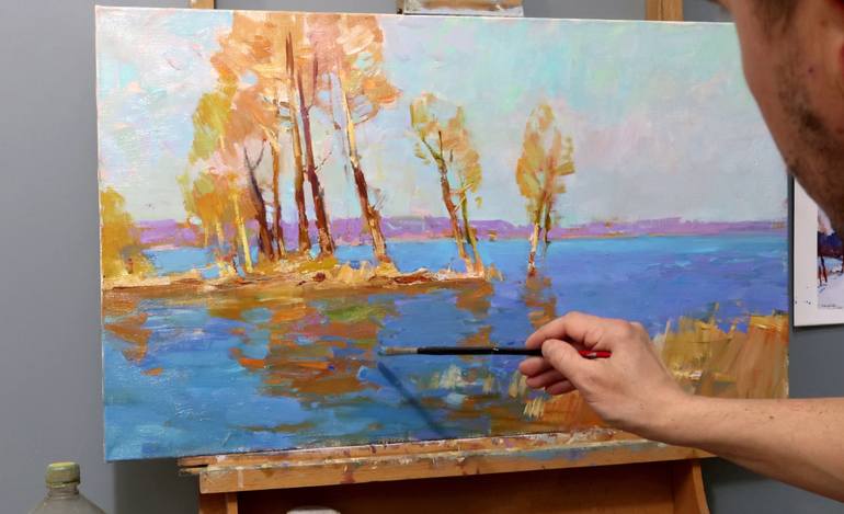 Original Impressionism Language Painting by Aleksandr Kryushyn