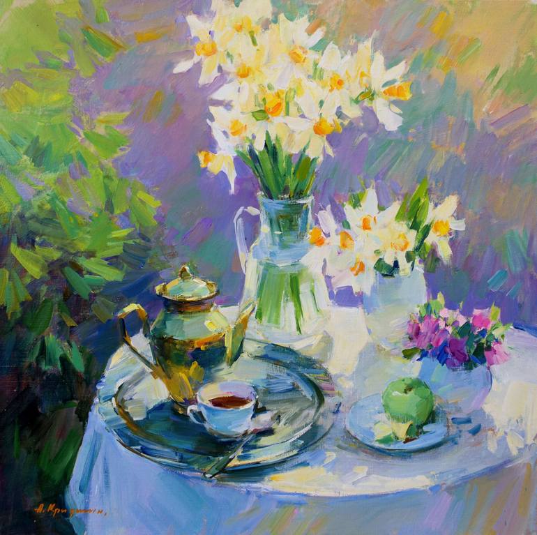Print of Realism Floral Paintings by Aleksandr Kryushyn