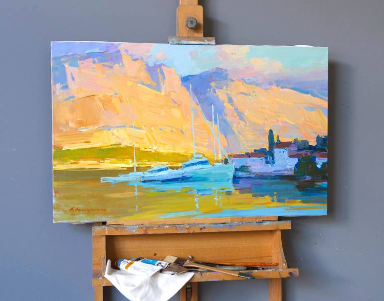 Original Impressionism Seascape Painting by Aleksandr Kryushyn