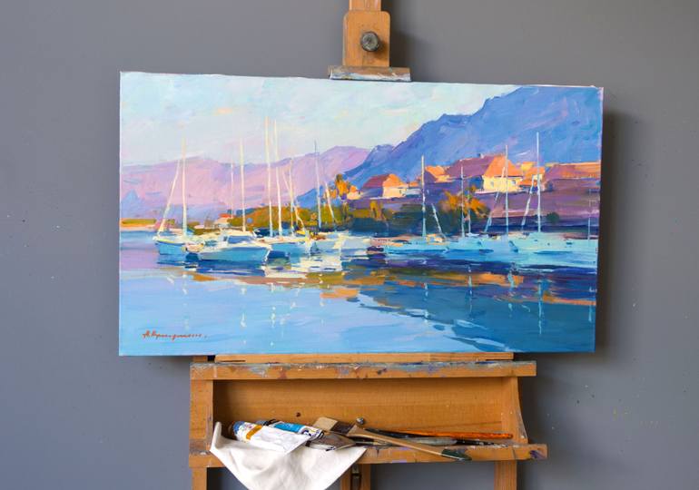 Original Impressionism Seascape Painting by Aleksandr Kryushyn