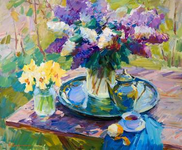 Print of Impressionism Floral Paintings by Aleksandr Kryushyn