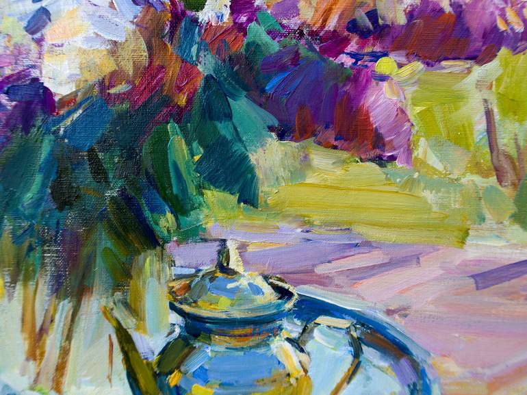 Original Impressionism Floral Painting by Aleksandr Kryushyn