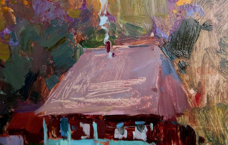 Original Expressionism Landscape Painting by Aleksandr Kryushyn