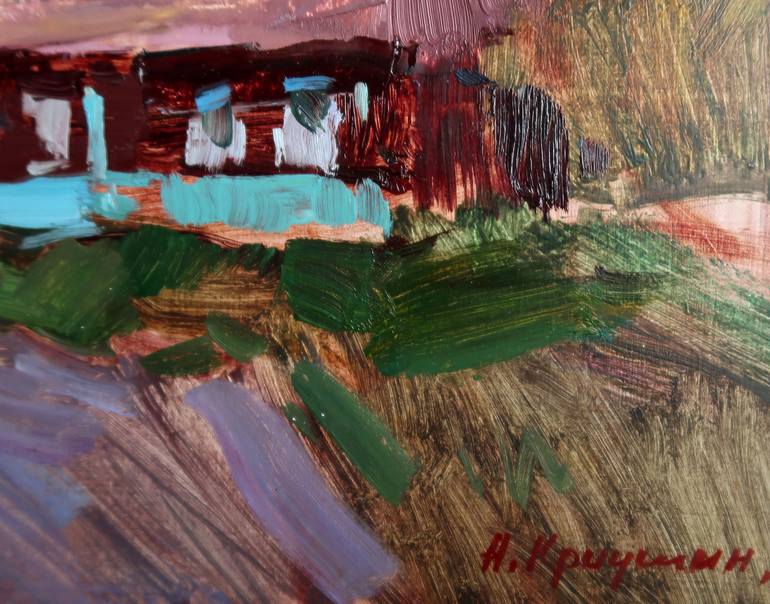 Original Expressionism Landscape Painting by Aleksandr Kryushyn