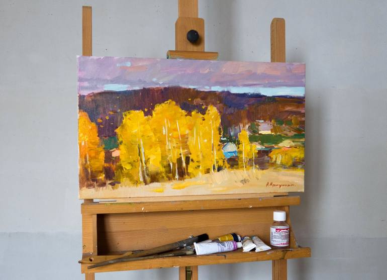 Original Impressionism Landscape Painting by Aleksandr Kryushyn