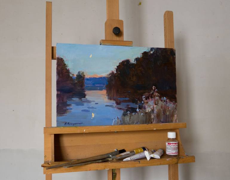 Original Impressionism Landscape Painting by Aleksandr Kryushyn