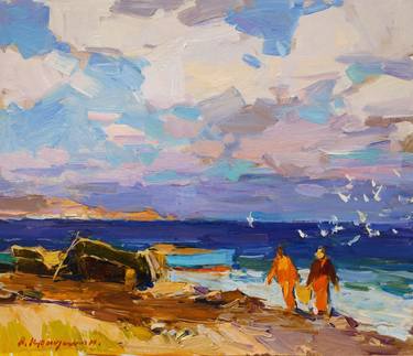 Print of Figurative Seascape Paintings by Aleksandr Kryushyn