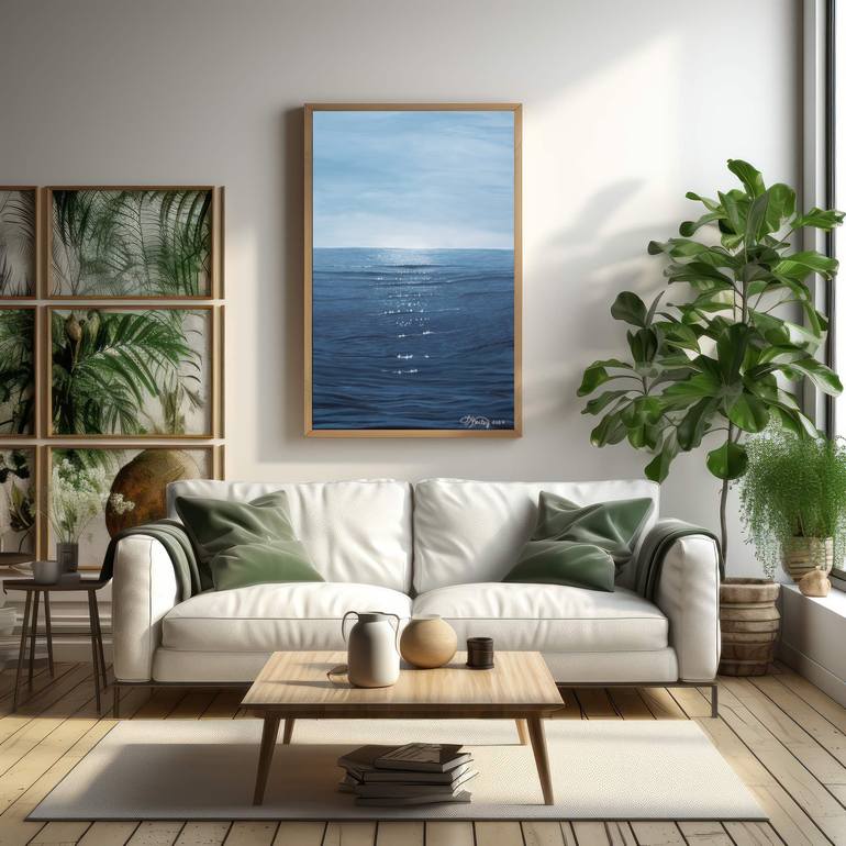 Original Abstract Seascape Painting by Linda Bailey
