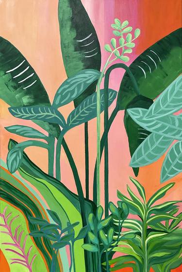 Print of Abstract Garden Paintings by Linda Bailey