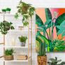 Plant painting among plants