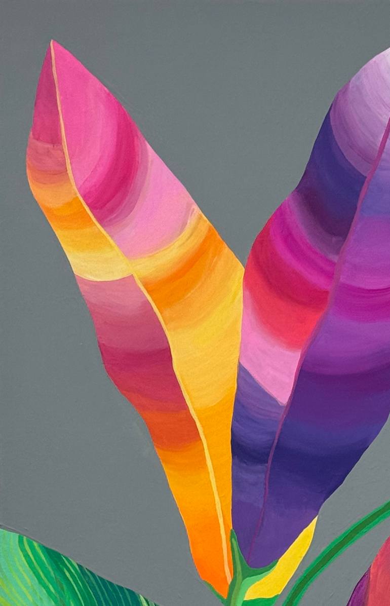 Original Abstract Botanic Painting by Linda Bailey