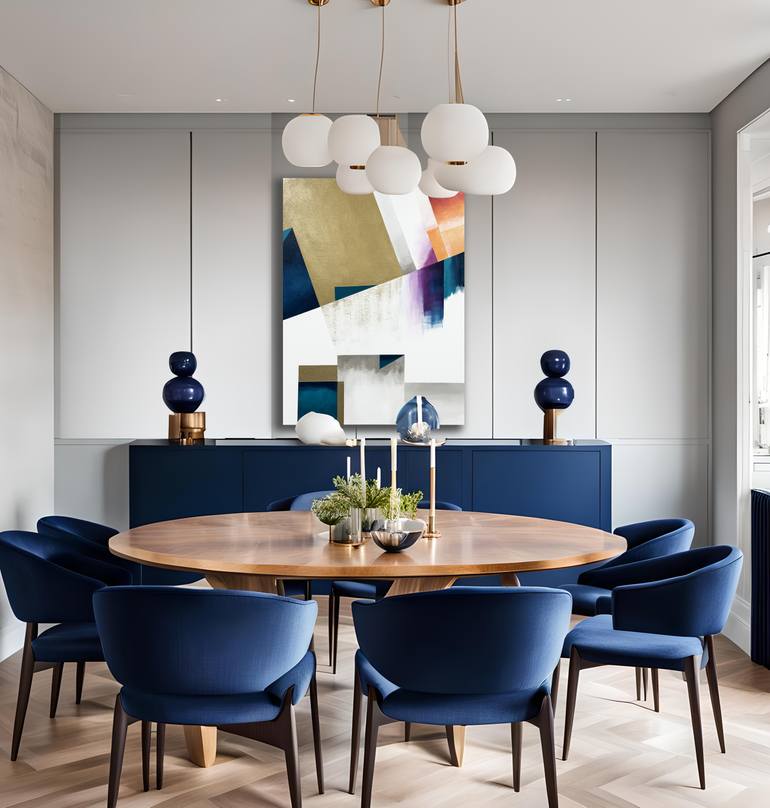 Original Modernism Abstract Painting by Linda Bailey