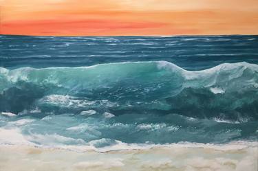 Original Abstract Seascape Paintings by Linda Bailey
