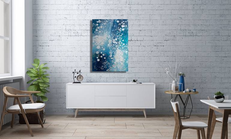 Original Abstract Outer Space Painting by Linda Bailey