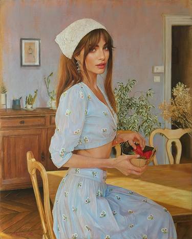 Original Realism Women Painting by Andriy Markiv
