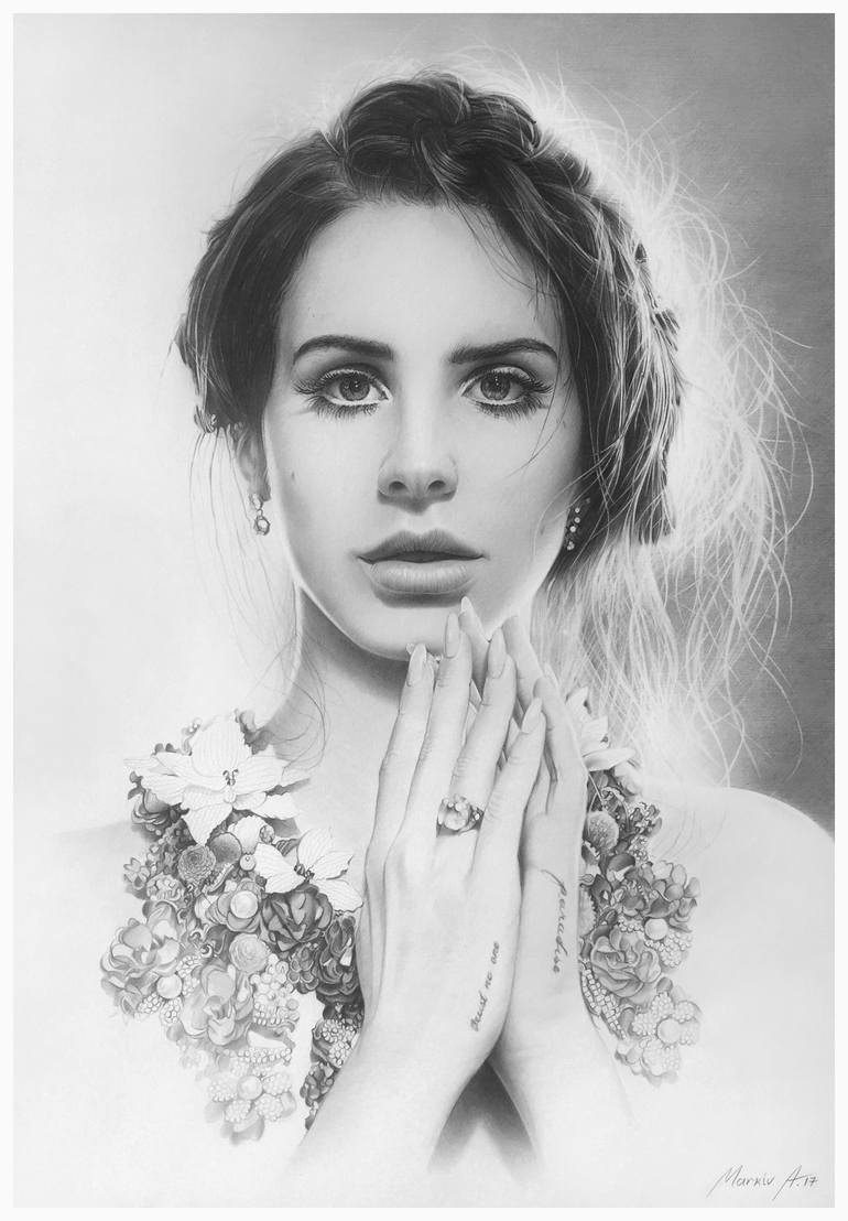 lana del rey drawing face