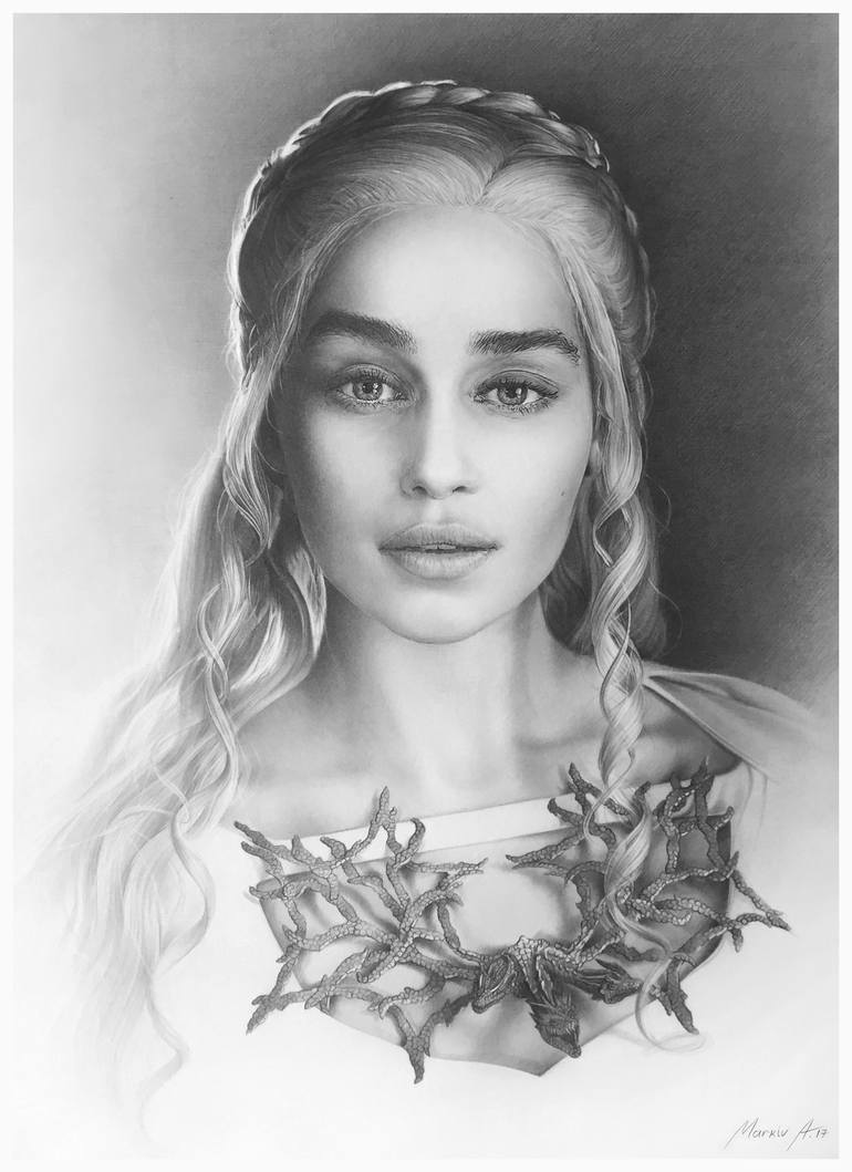Daenerys Targaryen Drawing by Andriy Markiv Saatchi Art