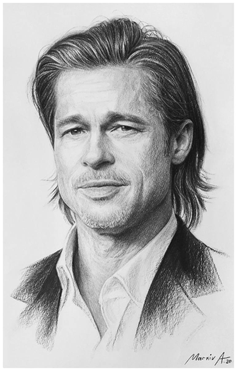 Brad Pitt Drawing by Andriy Markiv Saatchi Art