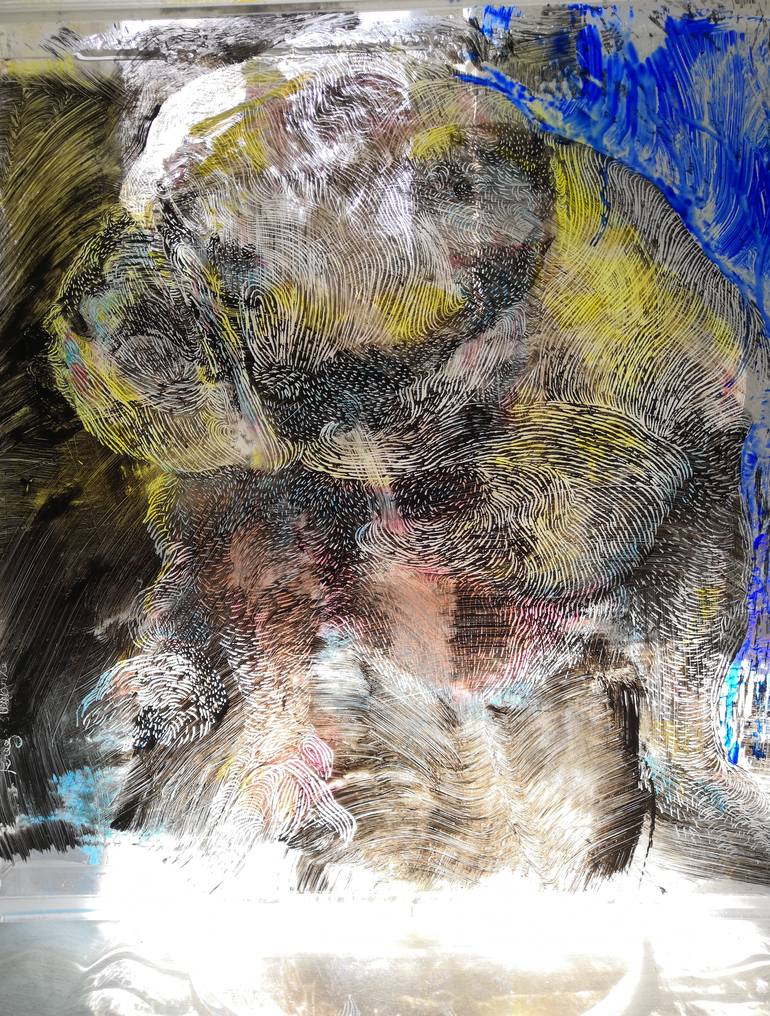 Original Abstract Expressionism Animal Painting by Perez Petriarte