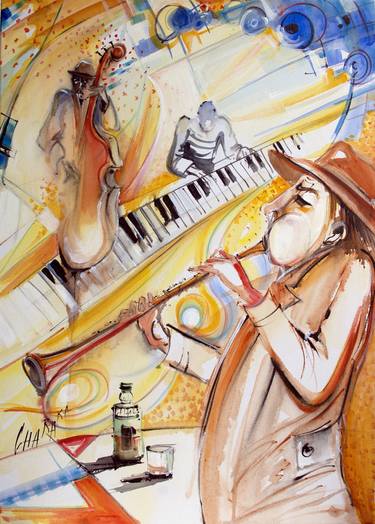 Print of Music Paintings by Georgi Charaka