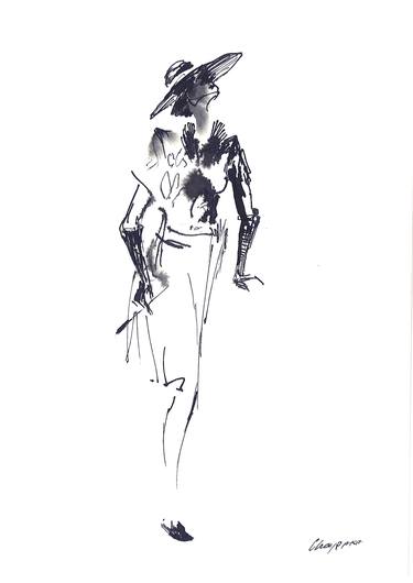 Original Figurative Fashion Drawings by Georgi Charaka