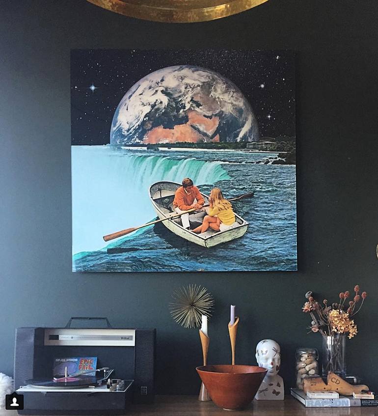 Original Conceptual Outer Space Collage by Felipe Posada