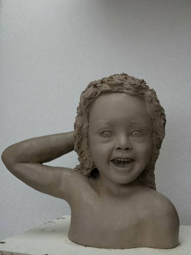 Original Figurative Children Sculpture by Christian Candelier