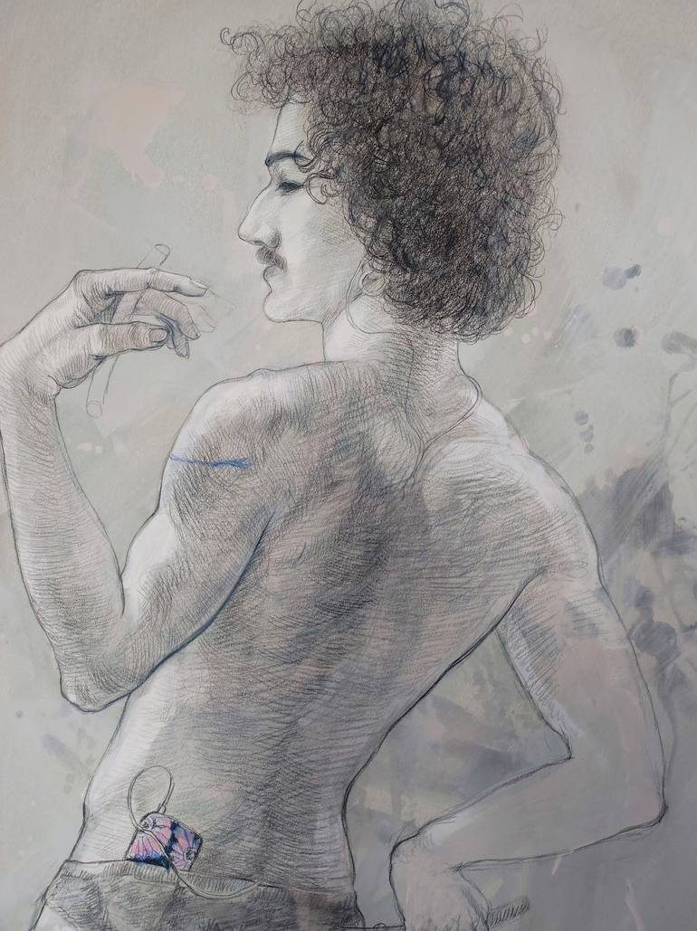 Original Contemporary Body Drawing by Natalie Levkovska