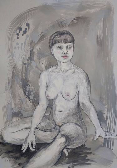 Original Abstract Expressionism Erotic Drawings by Natalie Levkovska