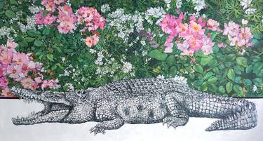 Beware Of Alligator in The Blooming Garden thumb