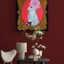 Painting "Rabbit. Sweet admiration" in modern interior.