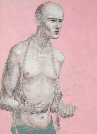 Original Figurative Men Drawings by Natalie Levkovska