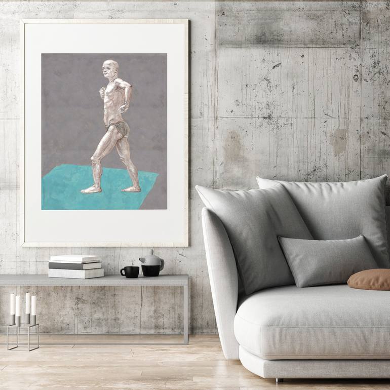 Original Figurative Men Drawing by Natalie Levkovska